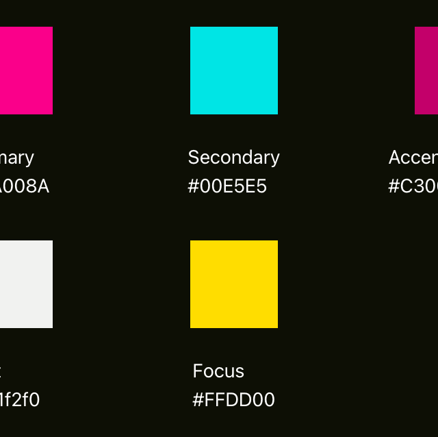 Screengrab of the color palette from this website